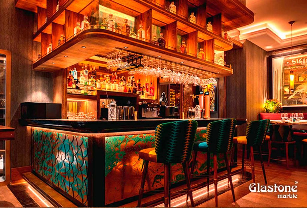 Proyectos glastone marble vidrio marmol natural restaurante abya